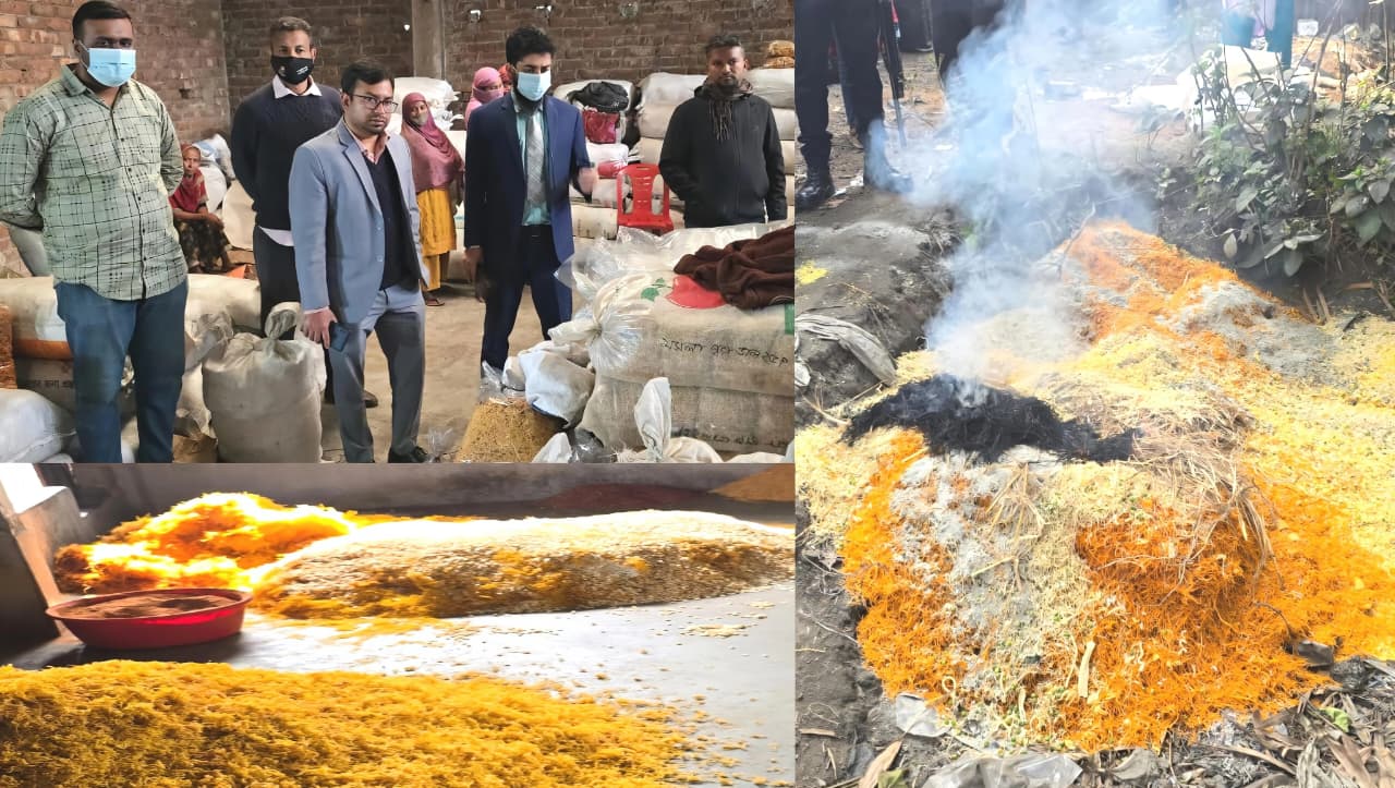 বগুড়ায় চানাচুর কারখানায় জেলা প্রশাসন ও নিরাপদ খাদ্যের যৌথ অভিযানে ২লাখ টাকা জরিমানা