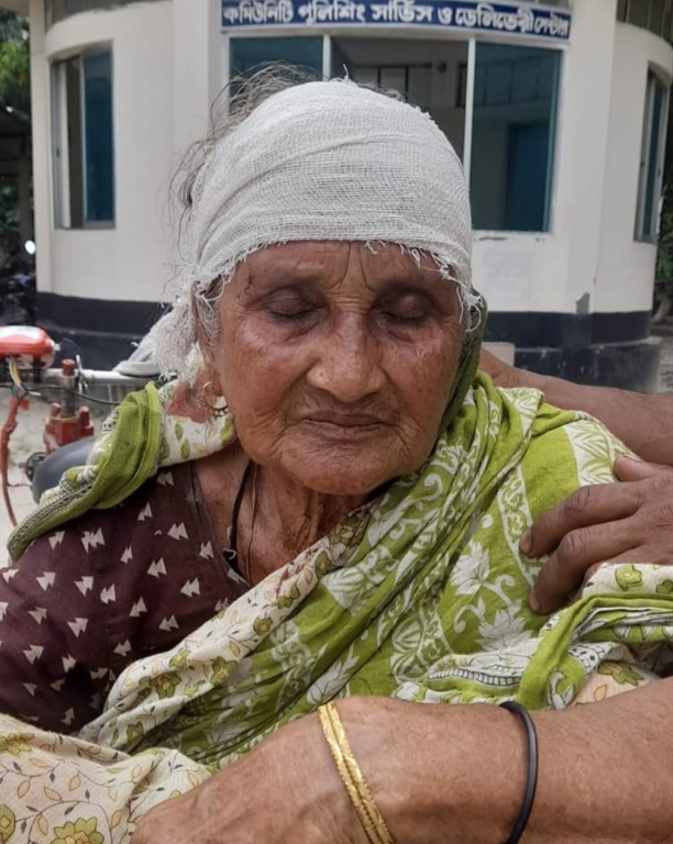 বগুড়ায় জমি নিয়ে বিরোধ: ৮০ বছরের বৃদ্ধা মাকে বাঁচাতে গিয়ে ছেলেসহ আহত