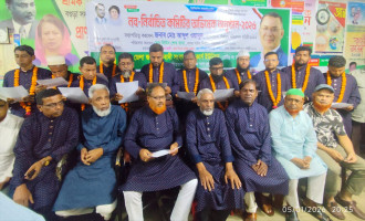 বগুড়ায় জাতীয়তাবাদী সংবাদপত্র হকার্স ইউনিয়নের  নব-নির্বাচিত কমিটির অভিষেক