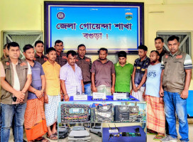 বগুড়ায় ডিবির অভিযানে, ভুয়া পরিচয়ে ইজিবাইক ছিনতাইচক্রের মূলহোতাসহ গ্রেপ্তার ৭