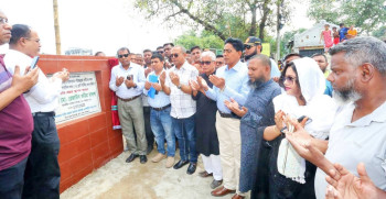 বগুড়ায় পরিচ্ছন্নতা কর্মীদের আবাসন প্রকল্পের ভিত্তিপ্রস্তর স্থাপন