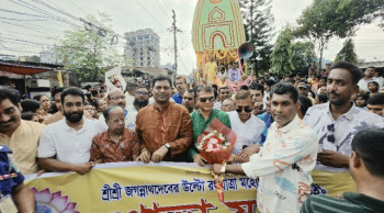 বগুড়ায় জয় জগন্নাথ ধ্বনিতে  উল্টো রথযাত্রা অনুষ্ঠিত