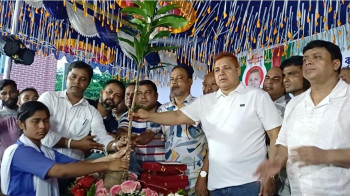 শাজাহানপুরে এমপি মোরশেদ মিল্টনকে সংবর্ধনা, বৃক্ষরোপণ