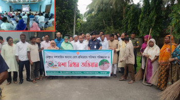 শাজাহানপুরে ডেঙ্গু প্রতিরোধে পরিচ্ছন্নতা ও মশা নিধন অভিযান